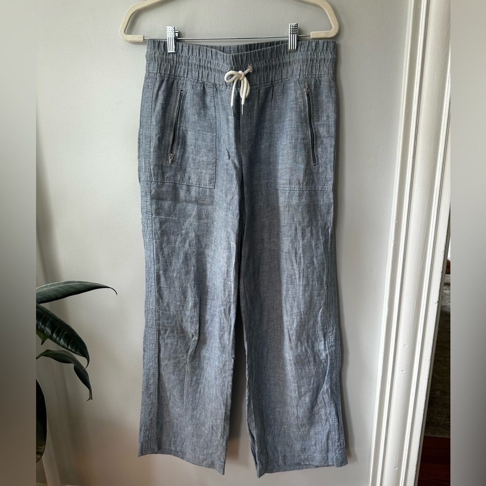Athleta Cabo wide leg linen pants